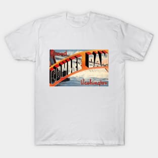 Greetings from Grand Coulee Dam, Washington - Vintage Large Letter Postcard T-Shirt